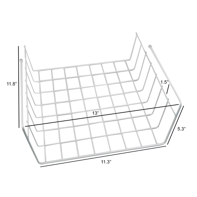 Evelots Slide Under Shelf Extra Storage BasketsKitchenOfficeSturdy